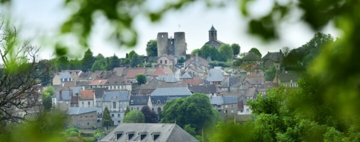 Vue du village de Crocq en Creuse