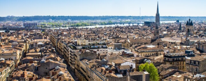 La ville de Bordeaux vue du ciel