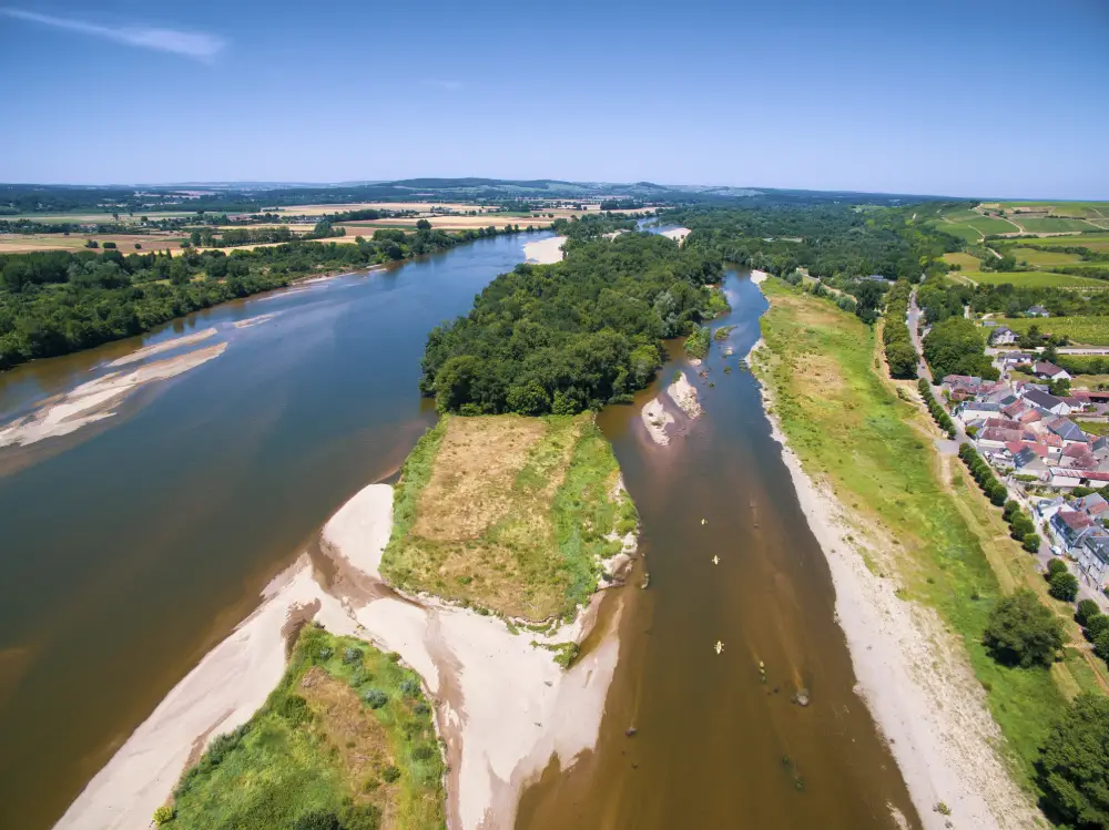 la Loire vue du ciel dans la Nièvre