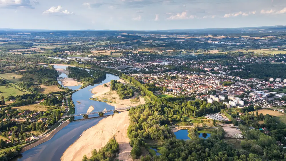 vue aérienne de Nevers