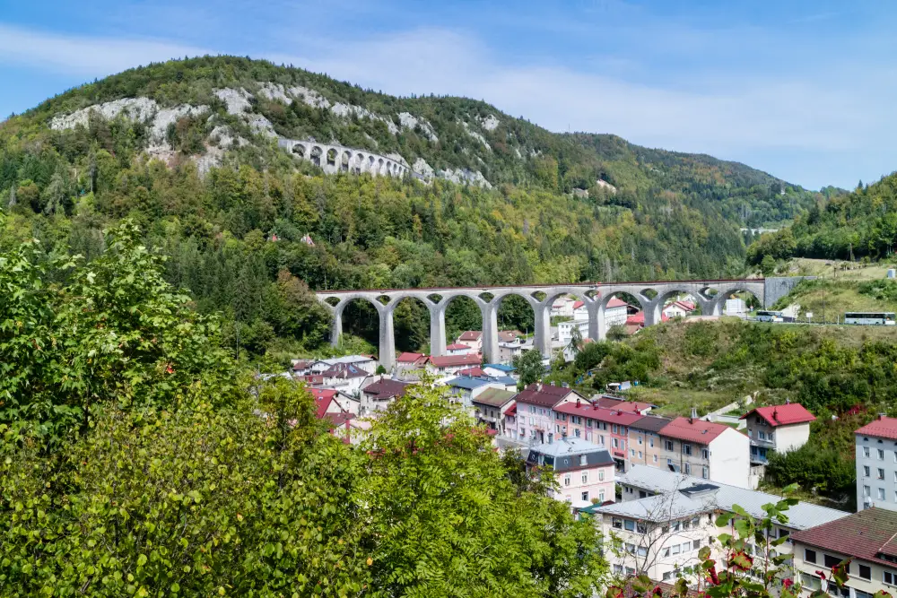 vue de Morez et de son viaduc